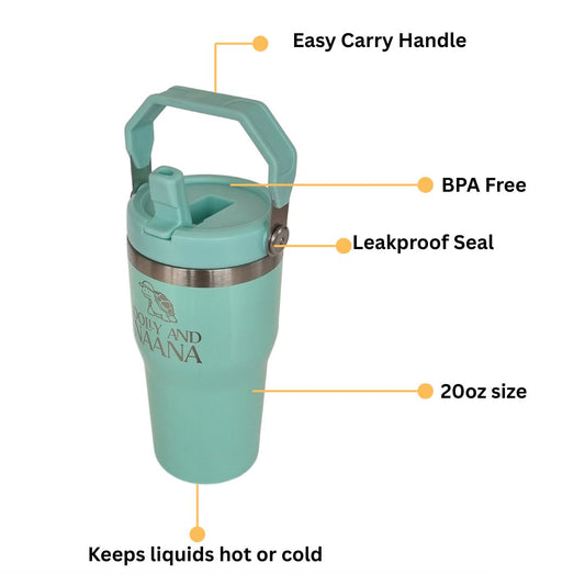 Mint insulated stainless steel drink bottle for kids – Dolly & Naana
