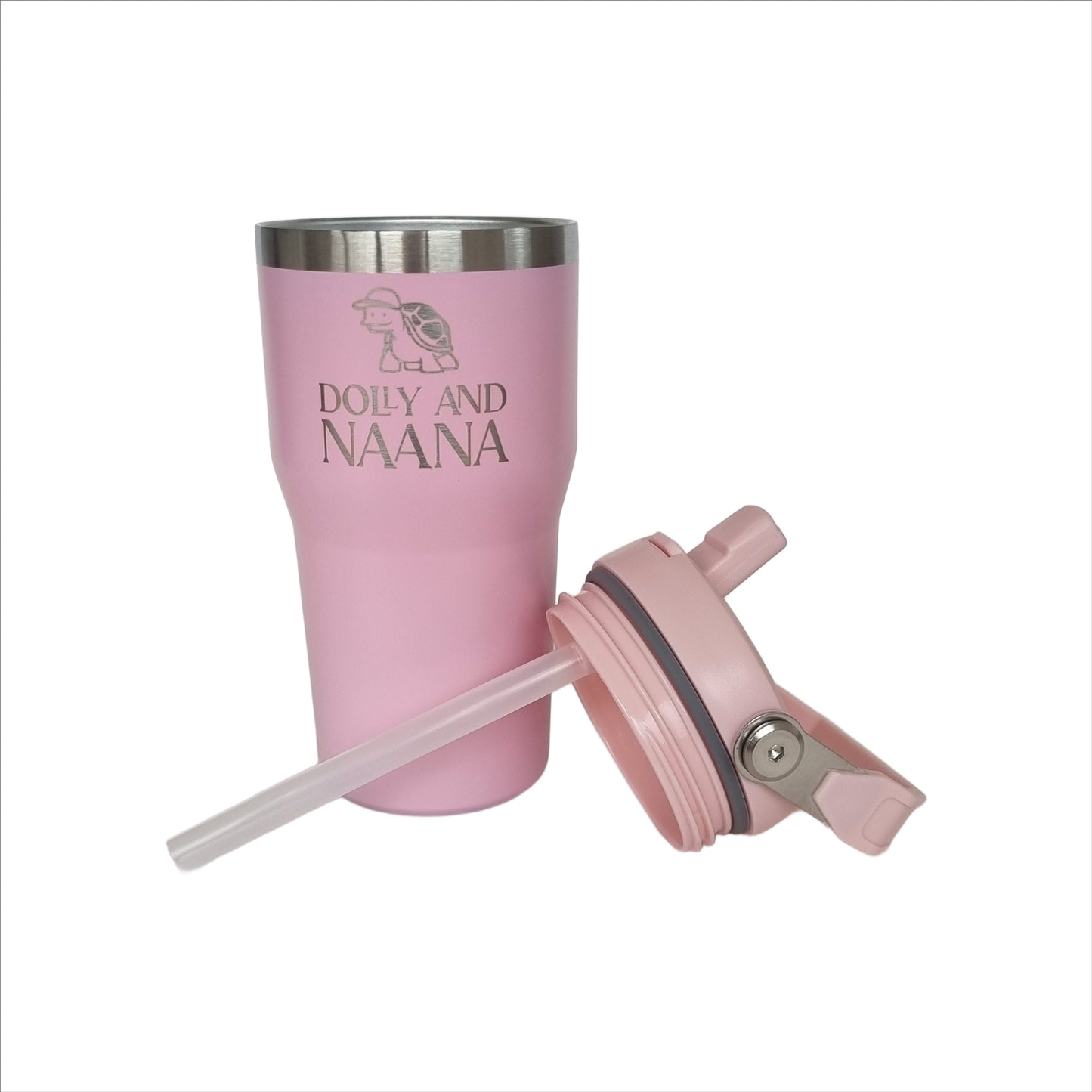pink insulated stainless steel drink bottle for kids – Dolly & Naana