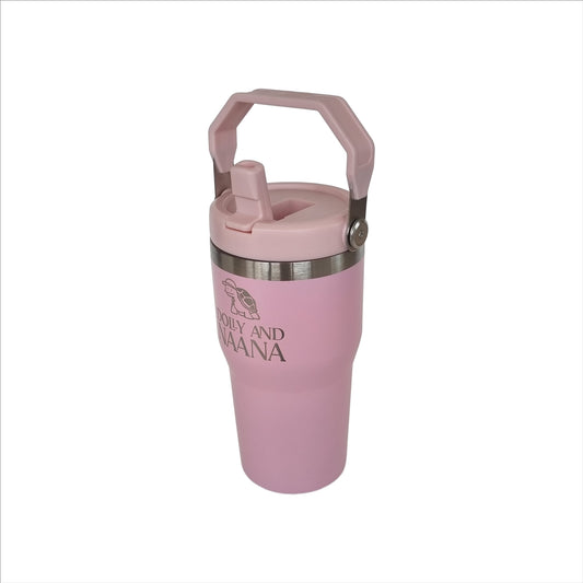 Pink insulated stainless steel drink bottle for kids – Dolly & Naana
